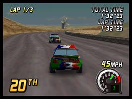 In game image of Top Gear Rally on the Nintendo N64.