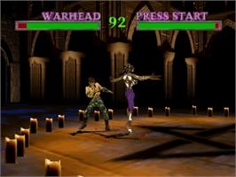 In game image of War Gods on the Nintendo N64.