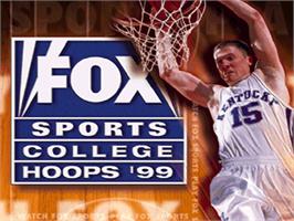 Title screen of Fox Sports College Hoops '99 on the Nintendo N64.