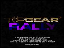 Title screen of Top Gear Rally on the Nintendo N64.