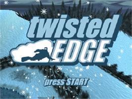 Title screen of Twisted Edge: Extreme Snowboarding on the Nintendo N64.