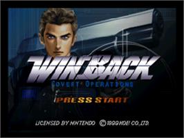 Title screen of WinBack on the Nintendo N64.