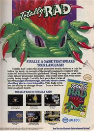 Advert for Totally Rad on the Nintendo NES.