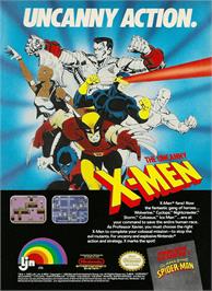 Advert for Uncanny X-Men on the Nintendo NES.
