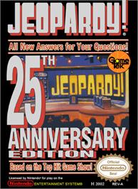 Box cover for Jeopardy! 25th Anniversary Edition on the Nintendo NES.