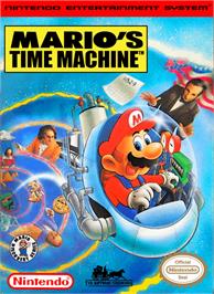 Box cover for Mario's Time Machine on the Nintendo NES.