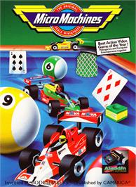 Box cover for Micro Machines on the Nintendo NES.