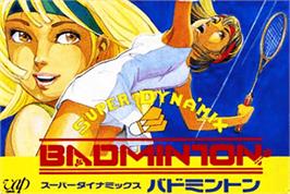 Box cover for Super Dyna'mix Badminton on the Nintendo NES.