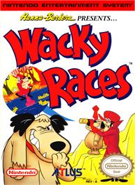 Box cover for Wacky Races on the Nintendo NES.