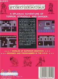 Box back cover for Robodemons on the Nintendo NES.