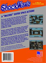 Box back cover for Shock Wave on the Nintendo NES.