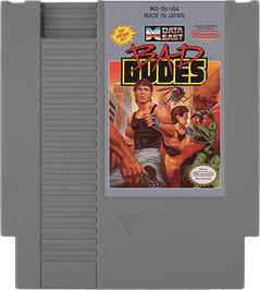 Cartridge artwork for Bad Dudes on the Nintendo NES.