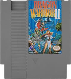 Cartridge artwork for Dragon Warrior 2 on the Nintendo NES.