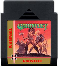 Cartridge artwork for Gauntlet on the Nintendo NES.