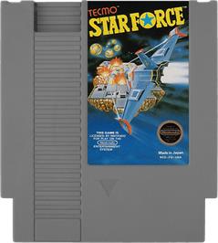 Cartridge artwork for Star Force on the Nintendo NES.