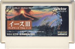 Cartridge artwork for Ys III: Wanderers from Ys on the Nintendo NES.