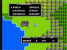 In game image of Dragon Warrior 2 on the Nintendo NES.