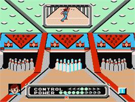 In game image of Dynamite Bowl on the Nintendo NES.