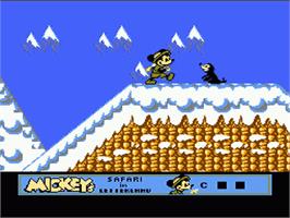 In game image of Mickey's Safari In Letterland on the Nintendo NES.