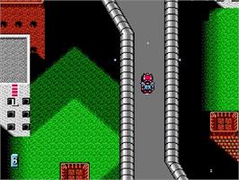 In game image of Super Spy Hunter on the Nintendo NES.