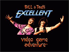 Title screen of Bill & Ted's Excellent Adventure on the Nintendo NES.