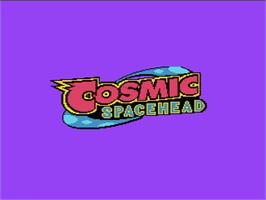 Title screen of Cosmic Spacehead on the Nintendo NES.