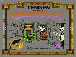 Title screen of Gauntlet on the Nintendo NES.