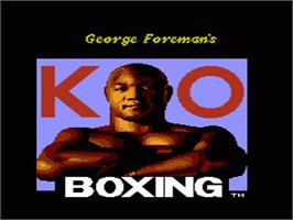 Title screen of George Foreman's KO Boxing on the Nintendo NES.
