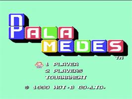 Title screen of Palamedes on the Nintendo NES.