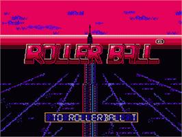 Title screen of Roller Ball on the Nintendo NES.