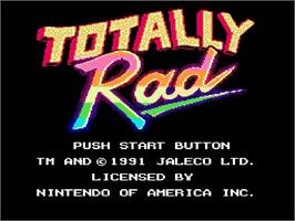 Title screen of Totally Rad on the Nintendo NES.
