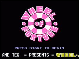 Title screen of Wheel Of Fortune on the Nintendo NES.