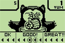 In game image of Snorlax's Lunch Time on the Nintendo Pokemon Mini.