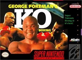 Box cover for George Foreman's KO Boxing on the Nintendo SNES.
