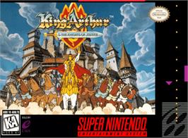 Box cover for King Arthur & the Knights of Justice on the Nintendo SNES.