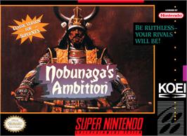 Box cover for Nobunaga's Ambition: Lord of Darkness on the Nintendo SNES.