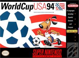 Box cover for World Cup USA '94 on the Nintendo SNES.