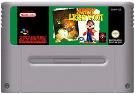 Cartridge artwork for Ardy Lightfoot on the Nintendo SNES.