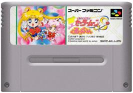 Cartridge artwork for Bishoujo Senshi Sailor Moon S: Kurukkurin on the Nintendo SNES.