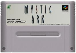 Cartridge artwork for Mystic Ark on the Nintendo SNES.