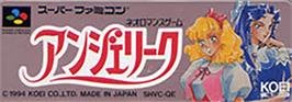 Top of cartridge artwork for Angelique: Voice Fantasy on the Nintendo SNES.