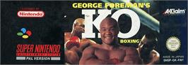 Top of cartridge artwork for George Foreman's KO Boxing on the Nintendo SNES.