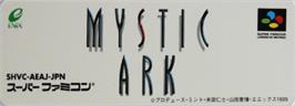 Top of cartridge artwork for Mystic Ark on the Nintendo SNES.