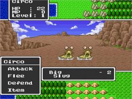 In game image of Dragon Quest I & II on the Nintendo SNES.