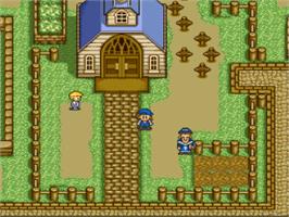 In game image of Harvest Moon on the Nintendo SNES.
