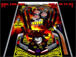 In game image of Super Pinball: Behind the Mask on the Nintendo SNES.