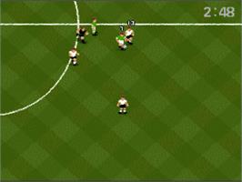 In game image of World Cup USA '94 on the Nintendo SNES.