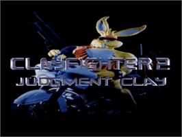 Title screen of Clay Fighter 2: Judgement Clay on the Nintendo SNES.