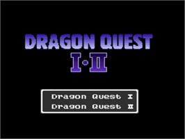 Title screen of Dragon Quest I & II on the Nintendo SNES.