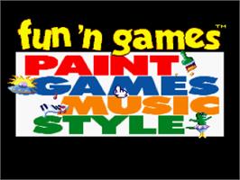 Title screen of Fun 'N Games on the Nintendo SNES.